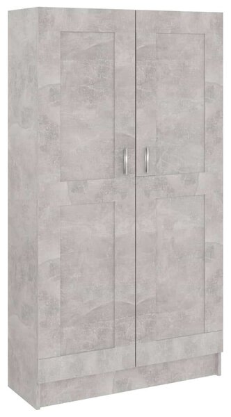 Betonszürke forgácslap könyvszekrény 82,5 x 30,5 x 150 cm