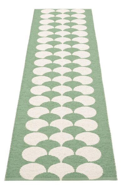 Zöld-krémszínű kültéri-beltéri futószőnyeg 70x250 cm Poppy Oregano – Pappelina