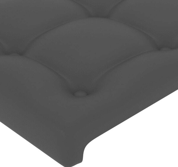 LED-es Fejtámla - Műbőr - Fekete - 83x16x118/128cm