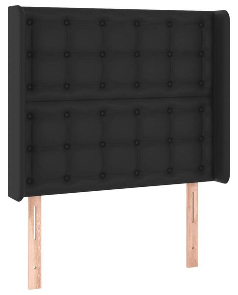 LED-es Fejtámla - Műbőr - Fekete - 83x16x118/128cm