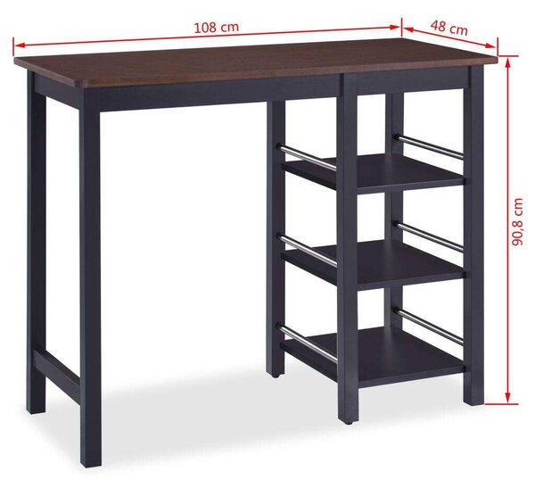 Elegáns Bárgarnitúra - MDF Fa - 3 részes