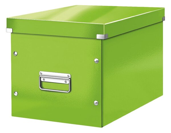 Zöld fedeles karton tárolódoboz 32x36x31 cm Click&Store – Leitz