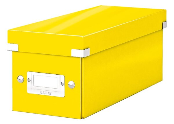 Sárga fedeles karton tárolódoboz 14x35x14 cm Click&Store – Leitz