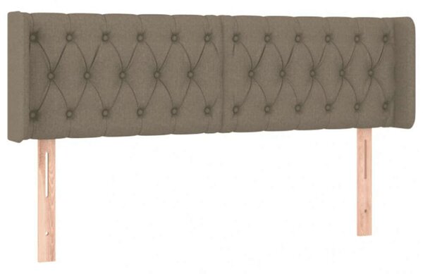 Tópszínű szövet led-es fejtámla 163 x 16 x 78/88 cm
