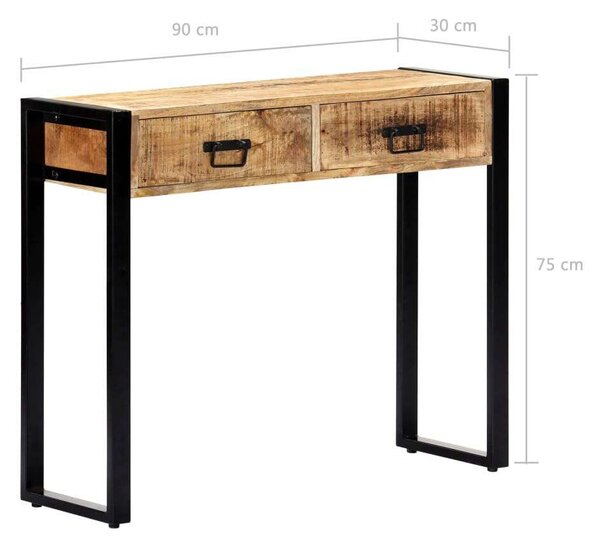 Tömör mangófa tálalóasztal 90 x 30 x 75 cm