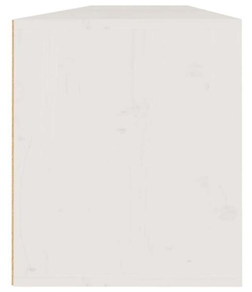 2 db fehér tömör fenyőfa faliszekrény 80 x 30 x 35 cm
