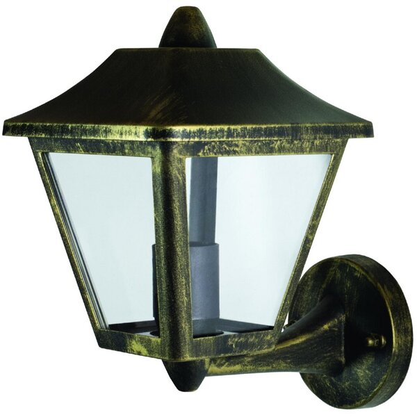 Ledvance Endura Classic Tradition Up 1xE27 IP44 fekete-arany kültéri fali lámpa