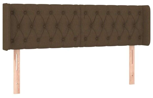 Modern LED-es Ágytámlá - Sötétbarna Szövet - 163x16x78/88cm