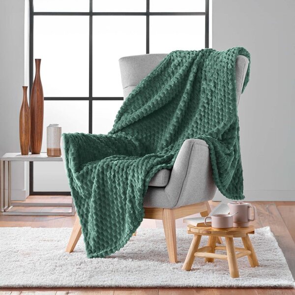 Zöld mikroflanel takaró 125x150 cm Mini Frosty – douceur d'intérieur