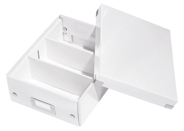 Fehér fedeles karton tárolódoboz 22x28x10 cm Click&Store – Leitz