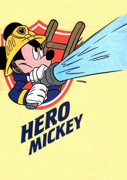 Disney pamut,gumis lepedő - HERO Mickey (sárga)