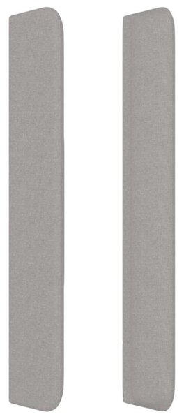 Elegáns Szövet Fejtámla Szárnyakkal - Világosszürke - 203cm