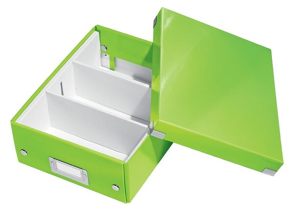 Office zöld rendszerező doboz, hossz 28 cm Click&Store - Leitz