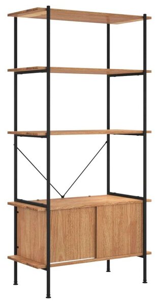 5 Polcos Fém-Fa Polcrendszer - 80x40x163 cm
