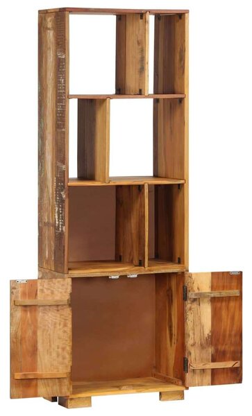 Rusztikus Újrahasznosított Fa Könyvespolc - 60x35x180 cm