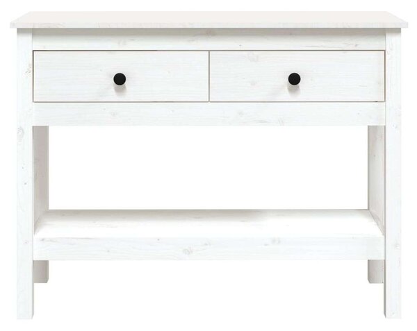 Fenyőfa Tálalóasztal - Fehér - 100x35x75 cm