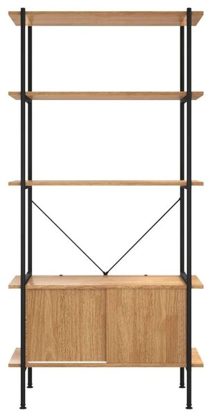5 Polcos Fém-Fa Polcrendszer - 80x40x163 cm