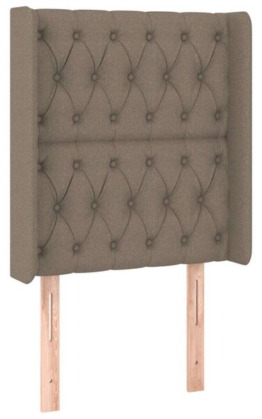 Tópszínű szövet led-es fejtámla 83x16x118/128 cm