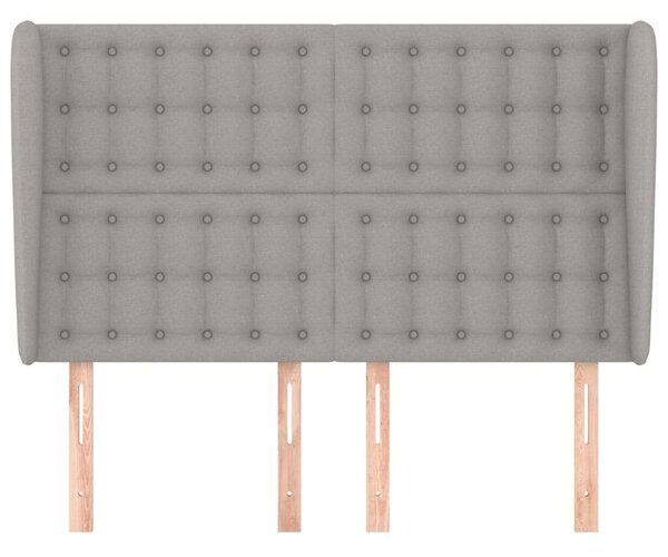 Modern Szárnyas Ágyfejtámla - Világosszürke - 147x23x118/128cm