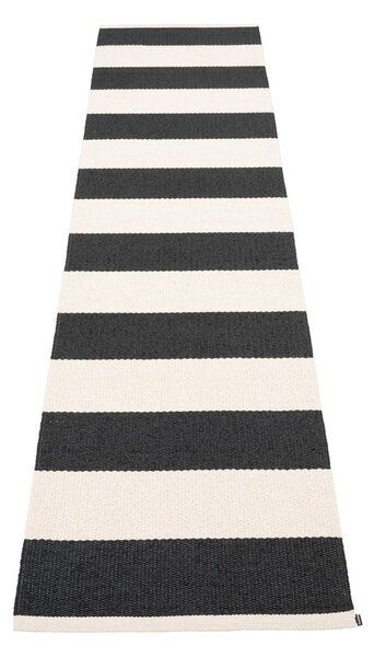 Fekete-fehér kültéri-beltéri futószőnyeg 70x300 cm Bob Black Vanilla – Pappelina