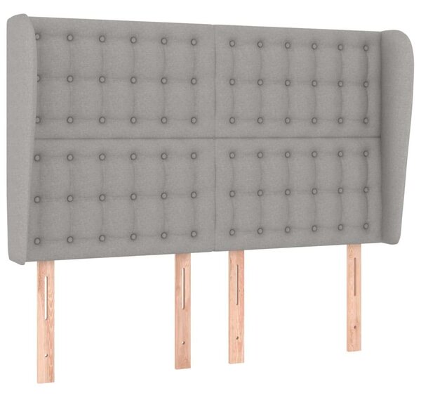 Modern Szárnyas Ágyfejtámla - Világosszürke - 147x23x118/128cm