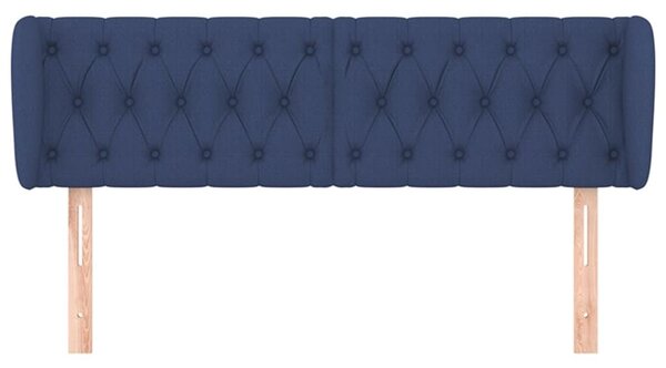 Elegáns Kék Szövet Fejtámla - 147x23x78/88 cm