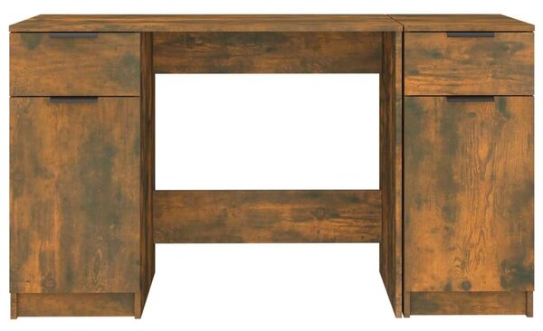 Modern Füstös Tölgy Íróasztal Szett - 100x50x75cm