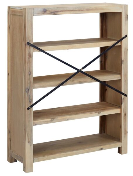 4 szintes tömör akácfa könyvespolc 80 x 30 x 110 cm