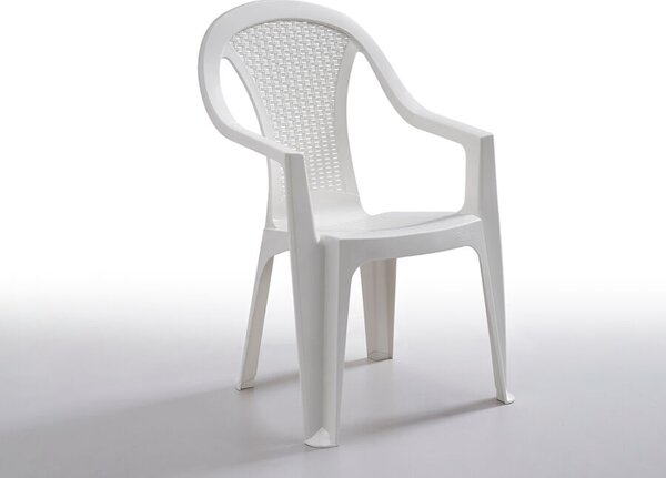 PASADENA 57x55x90 cm műanyag szék, fehér
