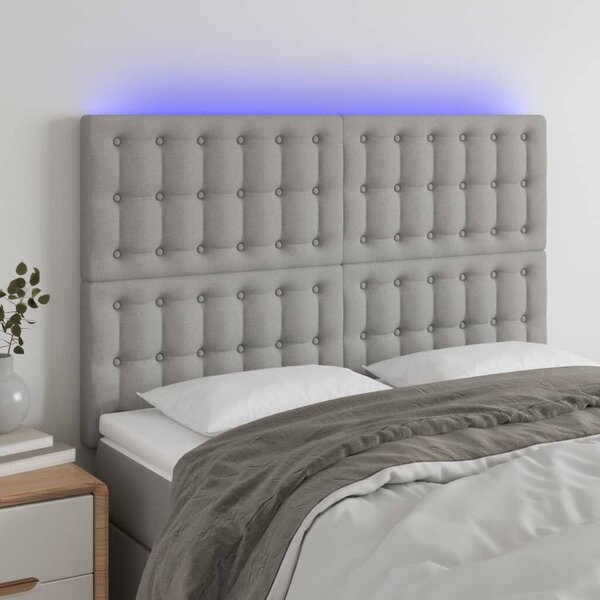 Modern LED-es Ágyfejtámla - Szövet - 144x128cm