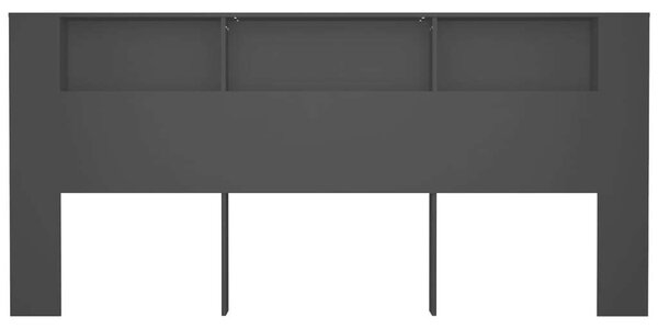 Modern Fekete Áthidaló Szekrény Könyvespolccal - 220x18,5x104,5cm
