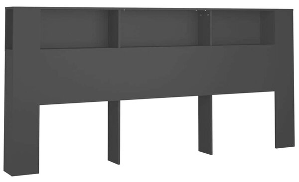 Modern Fekete Áthidaló Szekrény Könyvespolccal - 220x18,5x104,5cm