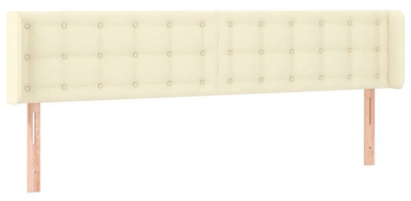 Krémszínű műbőr led-es fejtámla 203 x 16 x 78/88 cm