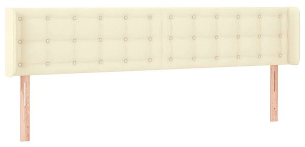 Krémszínű műbőr led-es fejtámla 203 x 16 x 78/88 cm