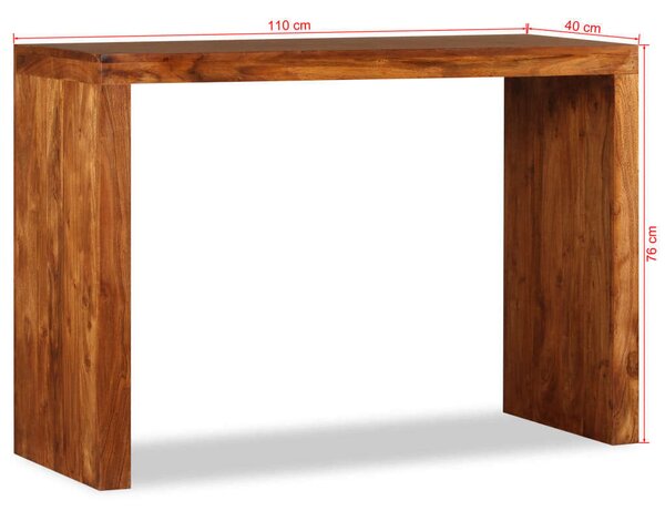 Konzolasztal tömör fából paliszander felülettel 110x40x76 cm