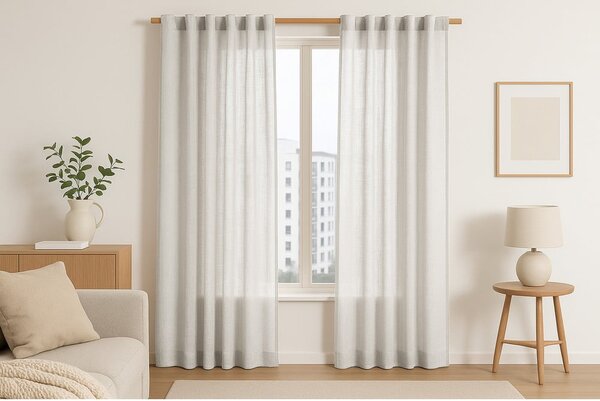 Krémszínű függöny 140x270 cm Valeta – Restilo