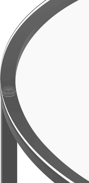 Modern Dohányzóasztal - Fekete Fém - Márvány Üveg - 70cm