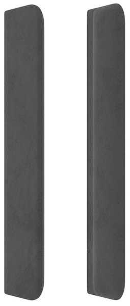 Fekete bársony fejtámla szárnyakkal 103x16x118/128 cm