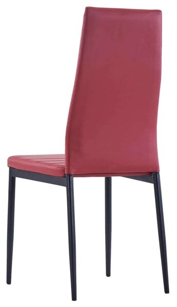 Modern Bordó Étkezőszett - 7 Darabos