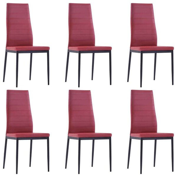 Modern Bordó Étkezőszett - 7 Darabos