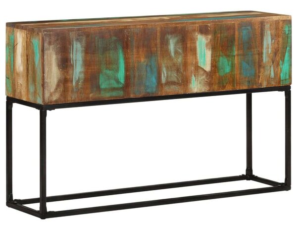 Újrahasznosított Fa Tálalóasztal - Ipari Stílus - 120x30x75 cm