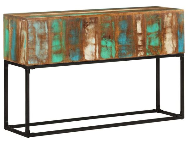 Újrahasznosított Fa Tálalóasztal - Ipari Stílus - 120x30x75 cm
