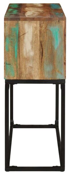 Újrahasznosított Fa Tálalóasztal - Ipari Stílus - 120x30x75 cm