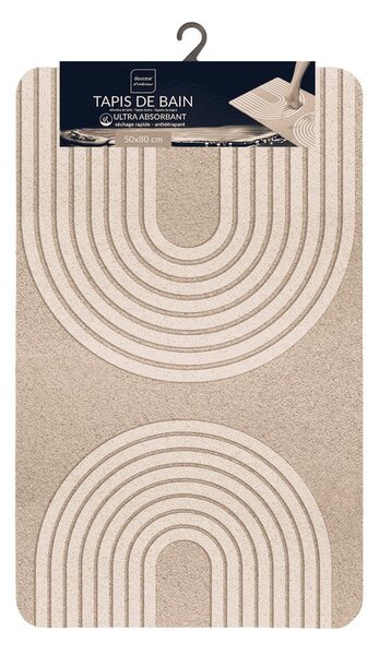 Világosbarna fürdőszobai kilépő 50x80 cm Adriel – douceur d'intérieur