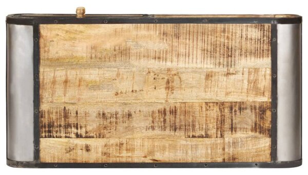 Rusztikus Mangófa Dohányzóasztal - Ipari Stílus - 100x50x35 cm