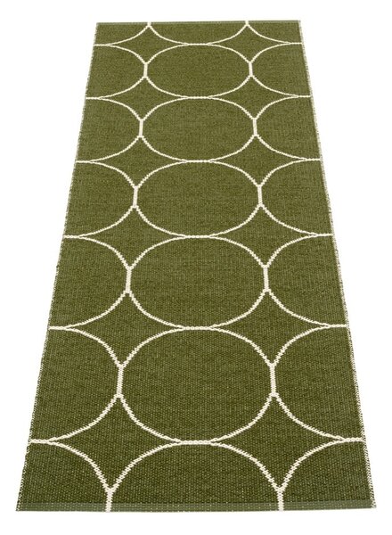 Sötétzöld kültéri-beltéri futószőnyeg 70x200 cm Boo Dark Olive – Pappelina