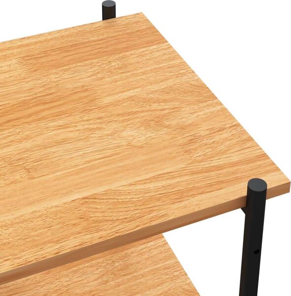 VIDAXL 5 Polcos Polcrendszer - Fekete Fém és Tölgyfa - 80x40x163 cm