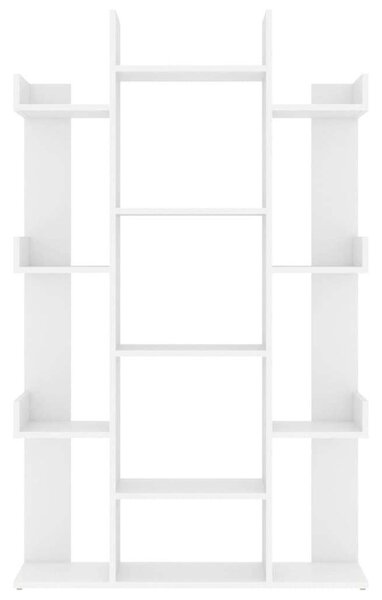 Modern Fehér Könyvespolc - 13 Rekeszes - 86x25,5x140 cm