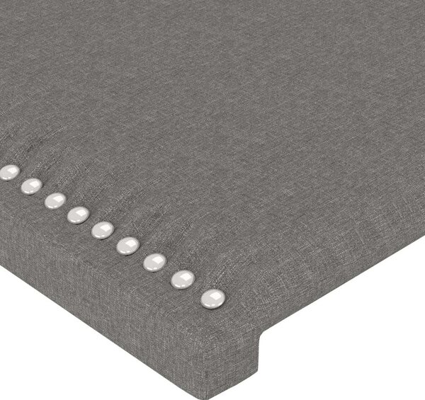 LED-es Fejtámla - Sötétszürke Szövet - 200x5x118/128cm