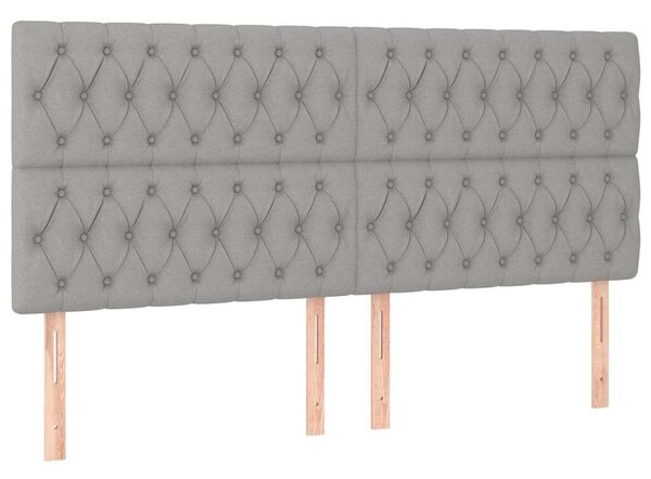 LED-es Fejtámla - Világosszürke - 200x7x118/128cm